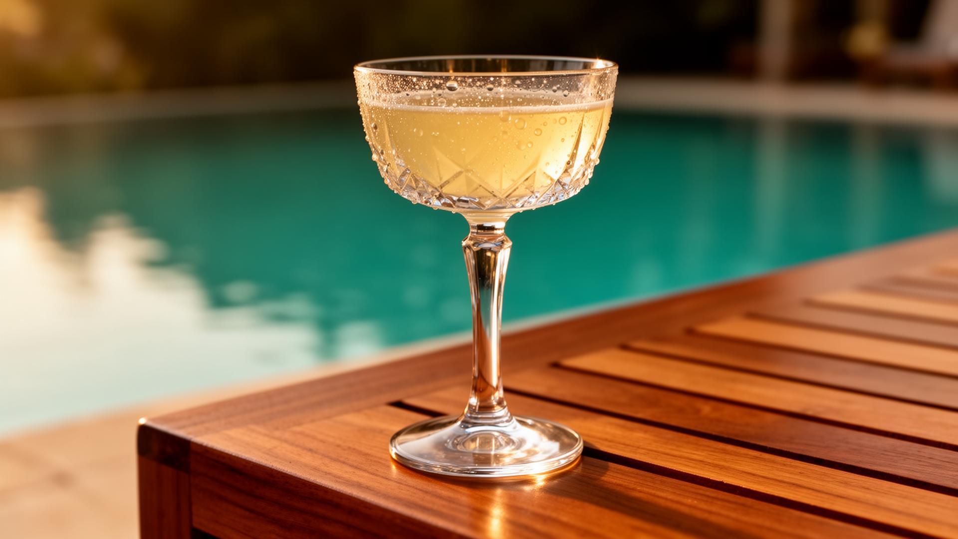 Cocktail at golden hour